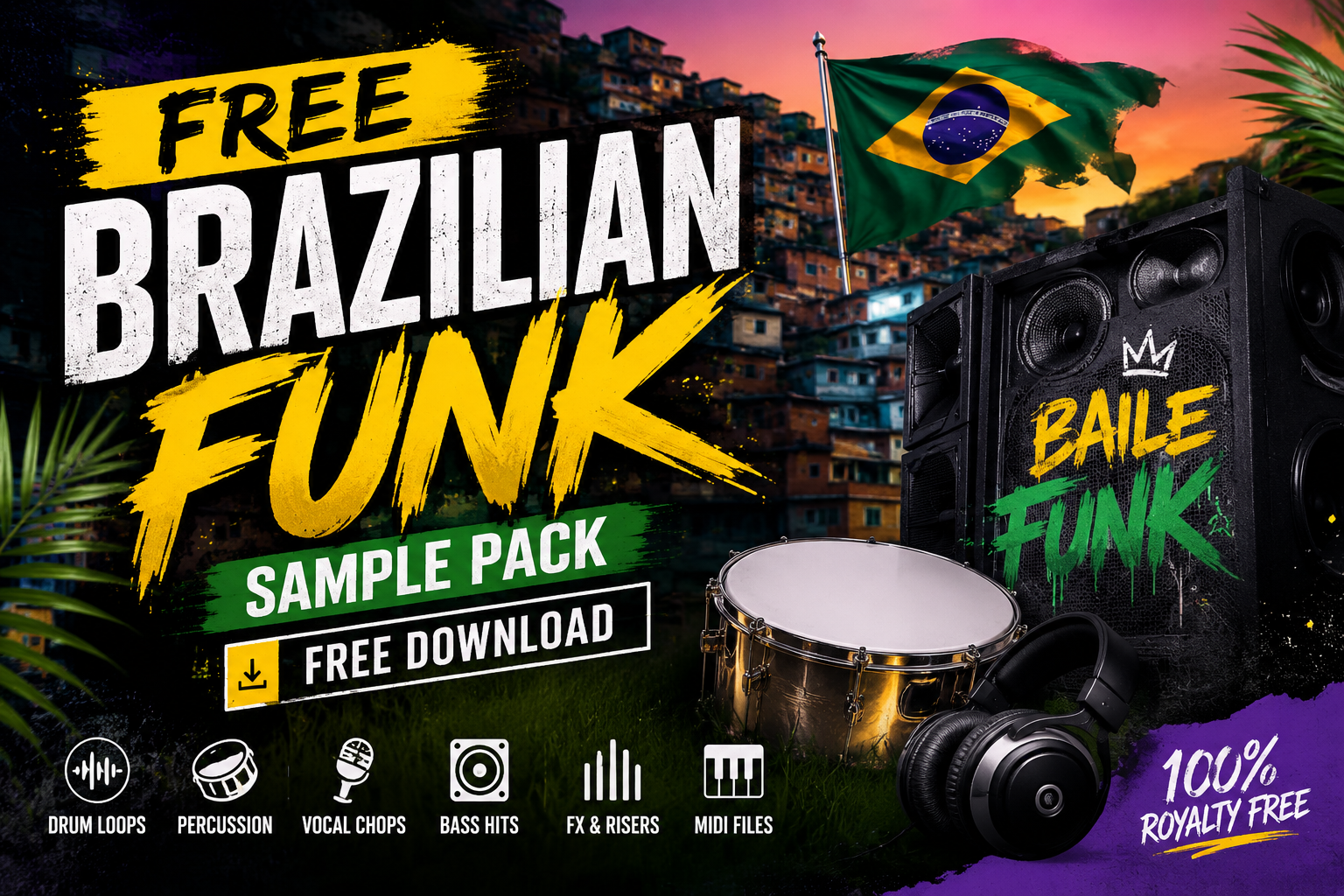 Free Brazilian Funk Sample Pack Download – Energi Baile Funk untuk Produksi Musik Modern